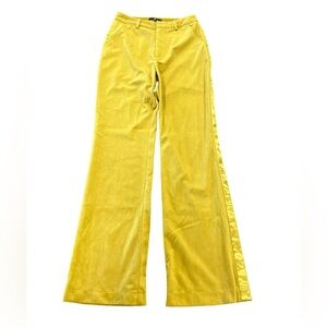 7 For All Mankind Velvet & Satin Wide Leg Trousers Gold Size 2